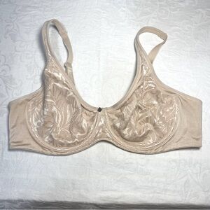 Breezies 38B Full Coverage Demi Underwire Bra Pretty Floral Unlined Lace EUC